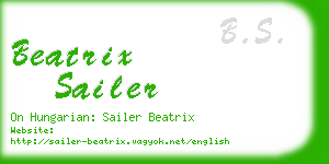beatrix sailer business card
